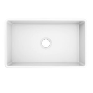 Moen FC301810 Apron-Front Fireclay Single Bowl Undermount Kitchen Sink, 30", 30 x 10 x 8.5, White