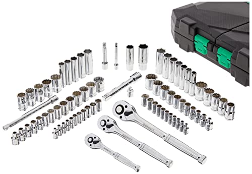 Amazon Brand - Denali 170-Piece All-Purpose Tool Kit and Socket Set, 16 x 20 x 3.5 in