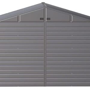 Arrow Select 10' x 8' Outdoor Lockable Steel Storage Shed Building, Charcoal