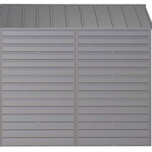 Arrow Select 10' x 8' Outdoor Lockable Steel Storage Shed Building, Charcoal