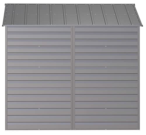 Arrow Select 10' x 8' Outdoor Lockable Steel Storage Shed Building, Charcoal