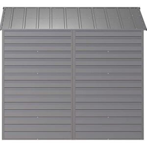 Arrow Select 10' x 8' Outdoor Lockable Steel Storage Shed Building, Charcoal