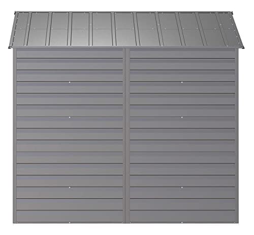 Arrow Select 10' x 8' Outdoor Lockable Steel Storage Shed Building, Charcoal