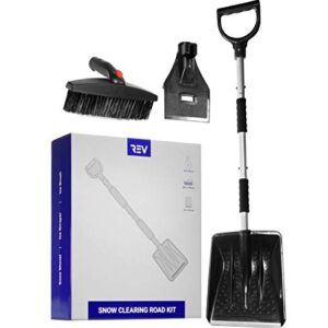 VViViD Snow Clearing Road Kit with Shovel, Ice Scraper and Ice Brush