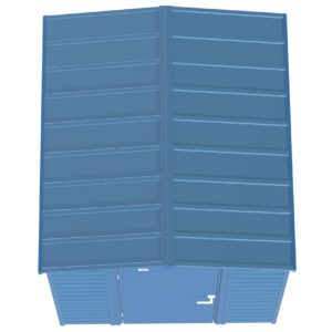 Arrow Select 6' x 7' Outdoor Lockable Steel Storage Shed Building, Blue Grey