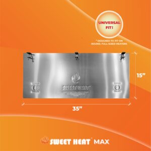 Sweet Heat MAX - 2 Pack - Heat Focusing Reflector for Round Natural Gas and Propane Patio Heaters - 15" Height For Extra Heat Reflecting Power