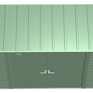 Arrow Select 8' x 4' Outdoor Lockable Steel Storage Shed Building, Sage Green