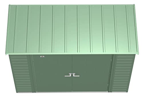 Arrow Select 8' x 4' Outdoor Lockable Steel Storage Shed Building, Sage Green