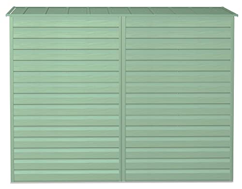 Arrow Select 8' x 4' Outdoor Lockable Steel Storage Shed Building, Sage Green