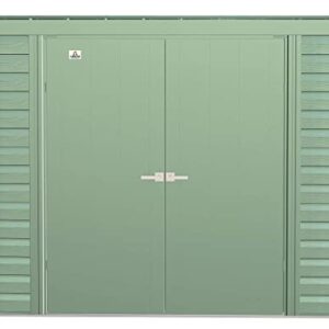 Arrow Select 8' x 4' Outdoor Lockable Steel Storage Shed Building, Sage Green