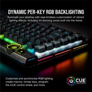 Corsair K100 RGB Optical-Mechanical Gaming Keyboard - Corsair OPX RGB Keyswitches - AXON Hyper-Processing Technology for 4X Faster Throughput - 44-Zone RGB LightEdge (Renewed)