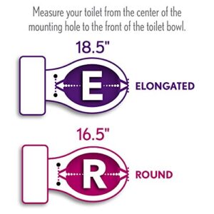 BEMIS 550TTT 000 Open Front Toilet Seat will Never Loosen and Provide the Perfect Fit, ROUND, Durable Enameled Wood, White