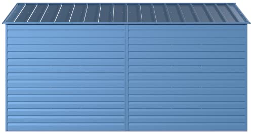 Arrow Shed Select 10' x 14' Outdoor Lockable Steel Storage Shed Building, Blue Grey