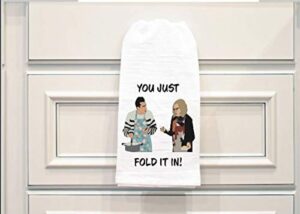 you just fold it in! funny kitchen towels gift idea! free shipping
