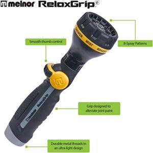 Melnor 65821AMZ RelaxGrip, Nozzle, 8-Pattern Thumb Control Straight