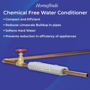 PGI Traders Chemical Free Water Conditioner | Reduces Limescale Buildup | Softens Hard Water | For Standard 3/4-Inch Pipes | Easy Install