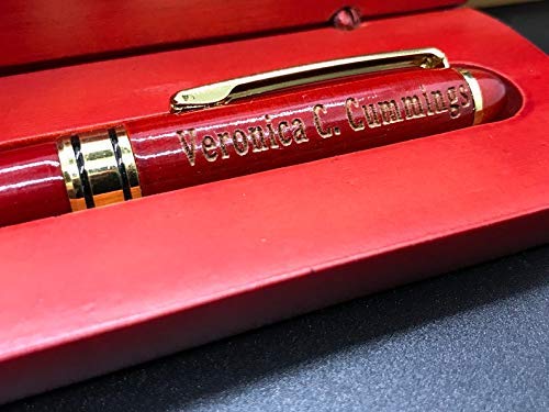 Custom Engraved Wood Pen Set With Maple and Rosewood Finish, Executive Pen and Box With Free Personalization