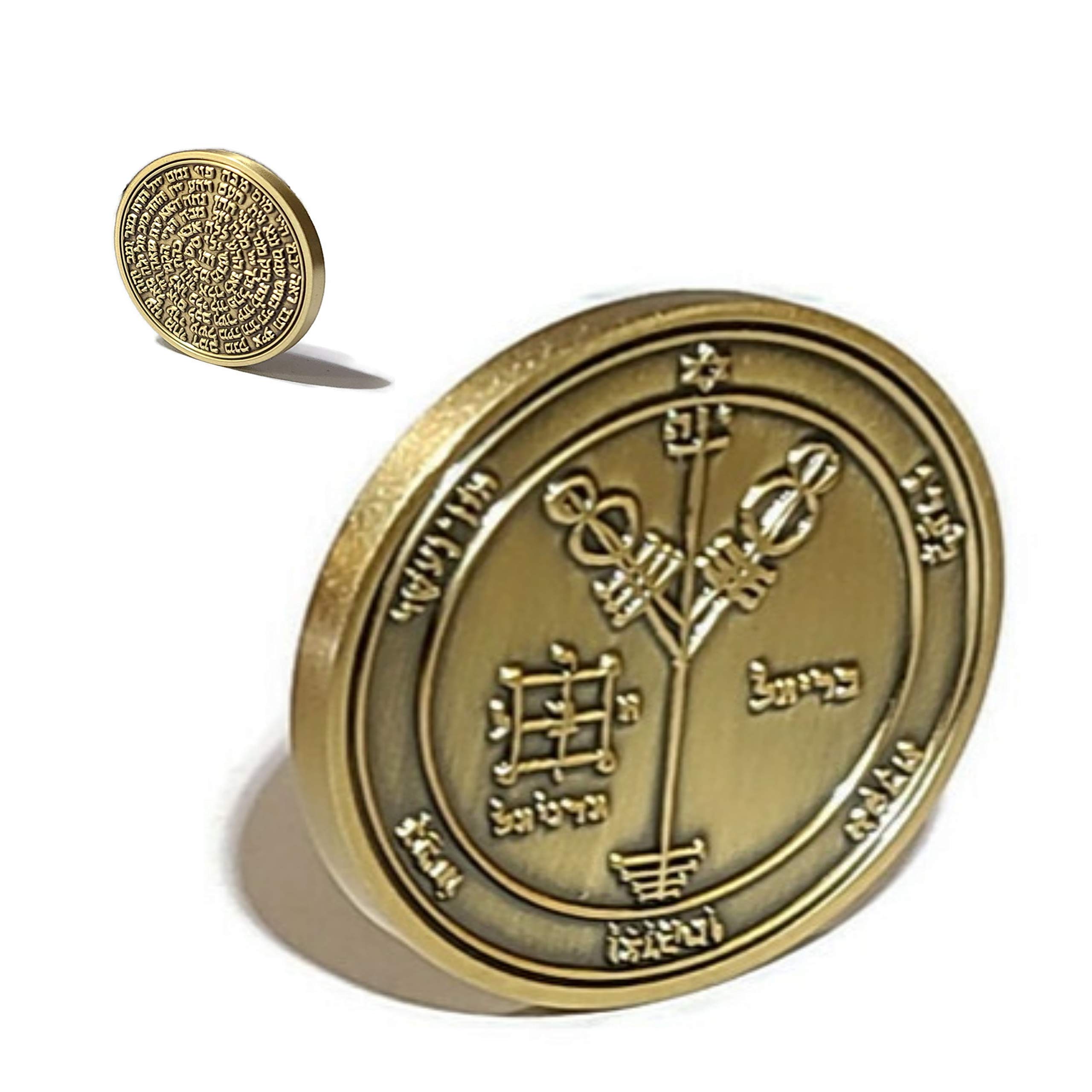 King Solomon Seal Coin Talisman Kabbalah 72 Names of God Fourth Pentacle of Jupiter