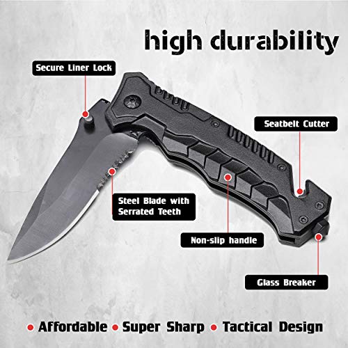 DAPR EPICFORGED Folding Pocket Knife for Hunting, Survival, Self-Defense, Camping, Tactical and Every Day Carry