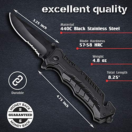 DAPR EPICFORGED Folding Pocket Knife for Hunting, Survival, Self-Defense, Camping, Tactical and Every Day Carry