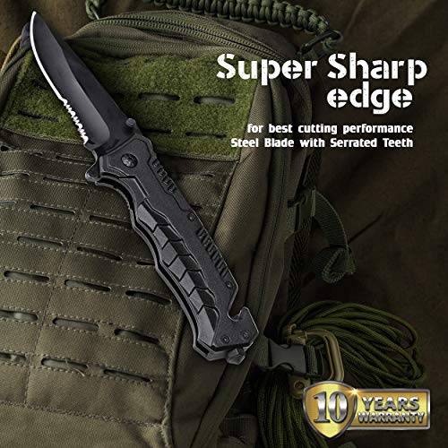 DAPR EPICFORGED Folding Pocket Knife for Hunting, Survival, Self-Defense, Camping, Tactical and Every Day Carry