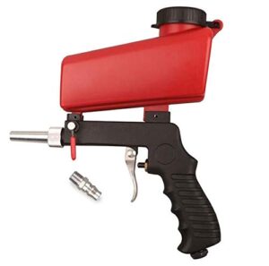 veyocilk sandblasting gun spray tool: gravity feed hand held sand blaster for air compressor red