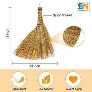 SN SKENNOVA - 11 inch Tall of Handmade Turkey Wing Whisk Broom Handcrafted Daily Wisk Broom for Office, Home, Workshop (11 inch Tall)