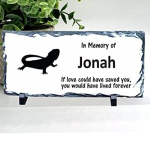 Bearded Dragon Memorial Stone - Real Stone Personalized by Florida-Funshine