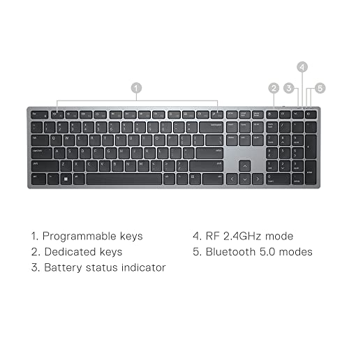 Dell Premier Multi-Device Wireless Bluetooth Keyboard and Mouse - KM7321W