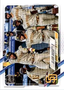 2021 topps series one #323 slam diego manny machado/fernando tatis jr. san diego padres official mlb baseball trading card in raw (nm near mint or better) condition