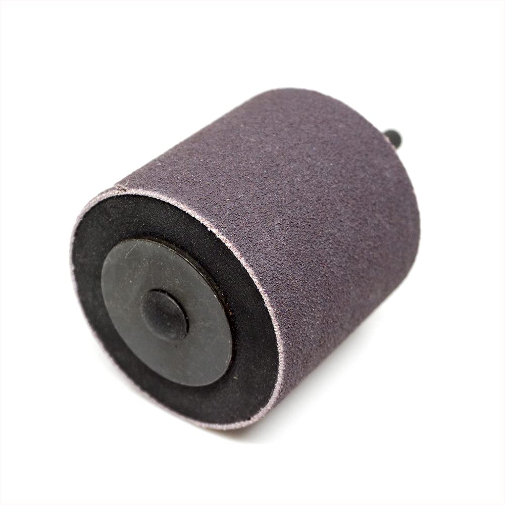 Benchmark Abrasives 2" x 2" Rubber Expanding Drum for Spiral Band with 1/4" Mandrel for Sanding Smoothing Shaping Polishing Groove Fiberglass Hard Wood