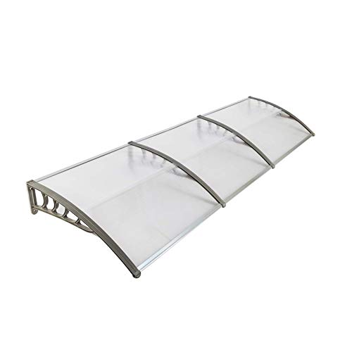 Patio Door Window Awning Canopy, Polycarbonate Cover Front Door Outdoor Patio Awning Canopy UV Rain Snow Protection Hollow Sheet