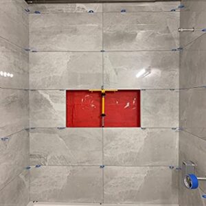 Planum Tile Niche Supporter for Shower Niche Tiling Tools and Renovations Tool Kit for Home Remodeling Construction Installation of Ceramic Porcelain Tiles for Niche Shower Shelf Insert Aluminum Kit