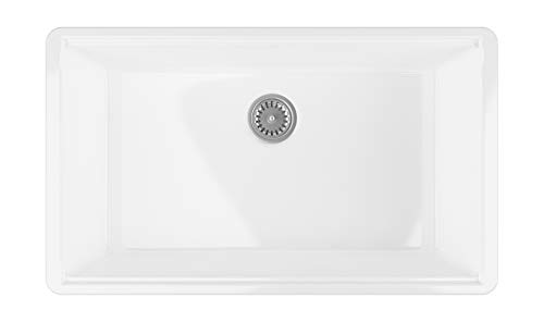 Empire Industries AMYU27 Yorkshire Undermount Kitchen Sink, White