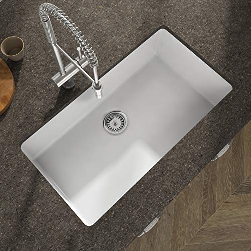 Empire Industries AMYU27 Yorkshire Undermount Kitchen Sink, White