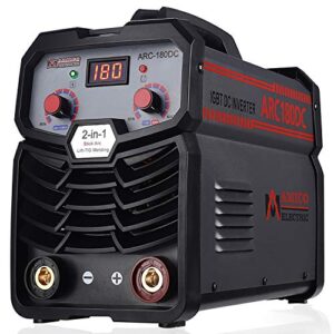 amico arc-180dc, 180 amp stick/lift-tig welder, 100-250v wide voltage, 80% duty cycle, compatible with all electrodes