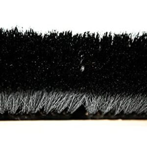 Unvert Black Indoor Push Broom Head – Heavy Duty Hardwood Block – Polypropylene Bristles – Deck Scrub Brush – Two Threaded Handle Holes for Better Assist (14")