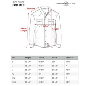 Western Welder Outfitting - Welding Shirt Western Style | Light Weight Tripled-Stitched Welding Shirts, Relaxed Fit (L, Gray/Green)