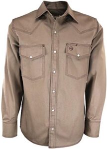 western welder outfitting - welding shirt western style | light weight tripled-stitched welding shirts, relaxed fit, non fr (xl, khaki)