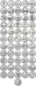 2010 p, d 2010-2021 bu national parks quarters - 112 coin set uncirculated