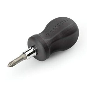 TEKTON 3-in-1 Stubby Phillips/Slotted Driver (#2 x 1/4 in., Black) | DMT13002