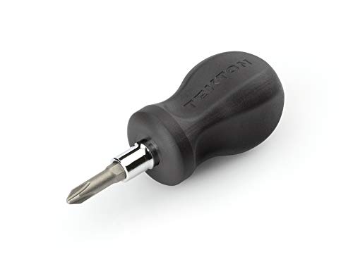 TEKTON 3-in-1 Stubby Phillips/Slotted Driver (#2 x 1/4 in., Black) | DMT13002