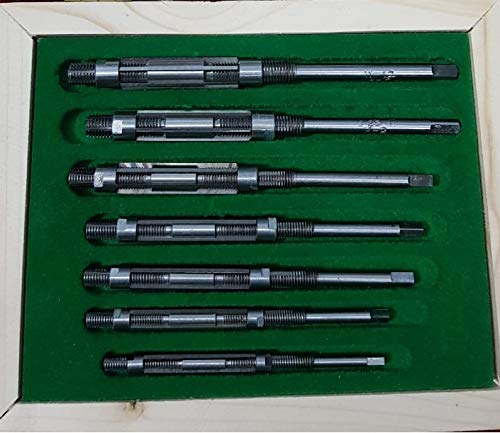 OMEX HSS MICRO ADJUSTABLE HAND REAMER 7 PIECE SET 1/4" - 15/32" I ADJUSTABLE REAMER I HIGH SPEED STEEL I MADE IN INDIA