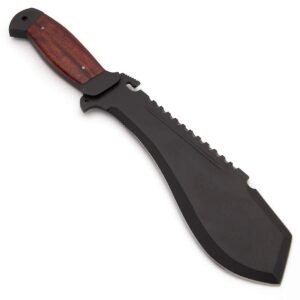 windlass high carbon steel spetsnaz style survival machete survival hunting chopper knife with leather trim nylon sheath