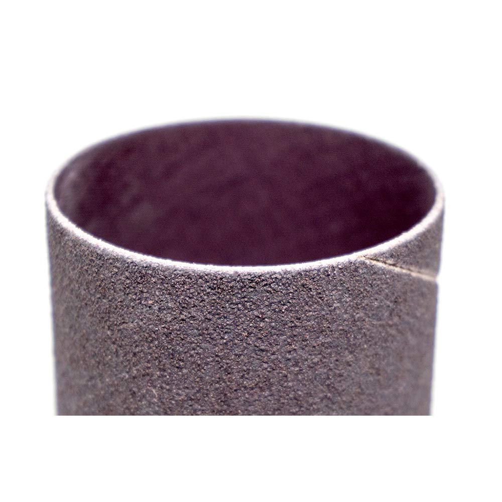 Benchmark Abrasives 1.5" x 1.5" Aluminum Oxide Abrasive Spiral Bands for Rotary Tools, Drum Sleeves for Sanding Deburring Blending Polishing on Metals Plastic Wood Rubber (10 Pack) - 60 Grit