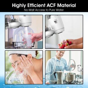 Faucet Filter, Highly Efficient Filtration Performance, Reduces Lead, Chlorine & Bad Taste, BPA Free, Water Purifier, 1 Count