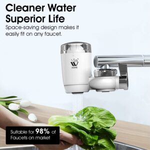 Faucet Filter, Highly Efficient Filtration Performance, Reduces Lead, Chlorine & Bad Taste, BPA Free, Water Purifier, 1 Count