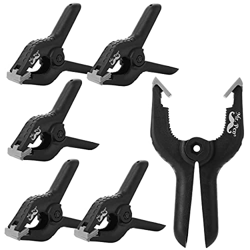 Mr. Pen- Spring Clamps, 6 Pack, 4.5 Inch, Plastic Clamps, Backdrop Clamps, Clamps Set, Clamps for Crafts, Clamps, Clamps for Backdrop Stand, Clamps for Woodworking.