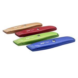 XW Retractable Utility Knife, Aluminum Alloy Box Cutter-Assorted Colors, Extra 10 Blades Included,4-Pack