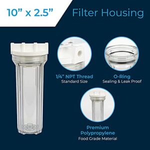 SpiroPure Clear Water Filter Housing 10 inch / 2.5 x 10/158117 Transparent Standard Housing